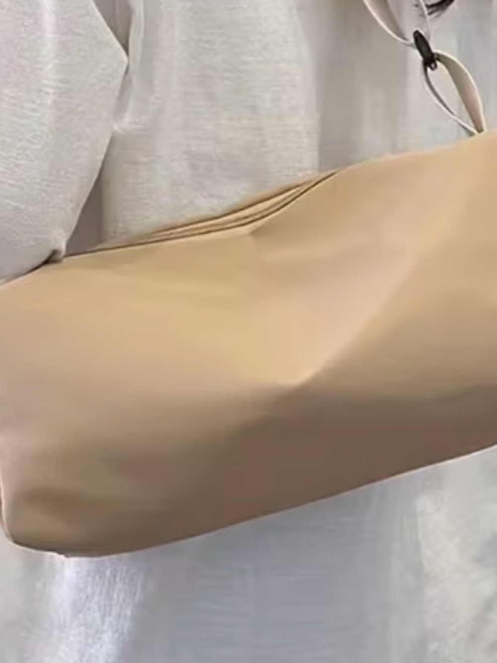 Women’s Beige mini duffle Bag - Minimal Soft
